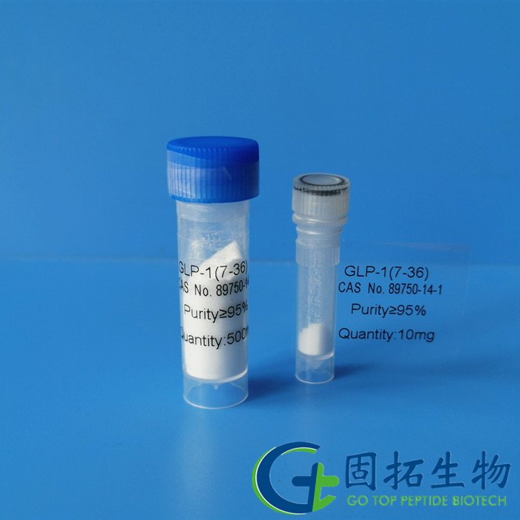 GLP-1是人体分泌的一种肠道激素，由胰高血糖素原(Proglucagon)分子经肠道蛋白水解酶作用而产生，因而称为胰高血糖素类多肽，GLP-1(7-36)是其中的一种