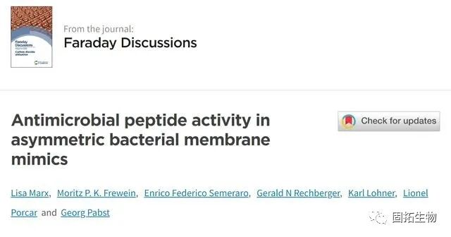 研究揭秘细菌膜中的抗菌肽活性