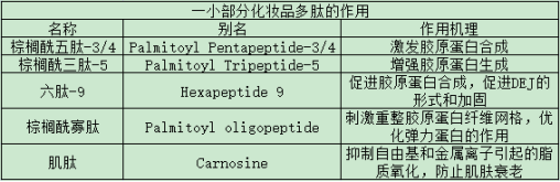 化妆品多肽对肌肤的几种主要作用类别